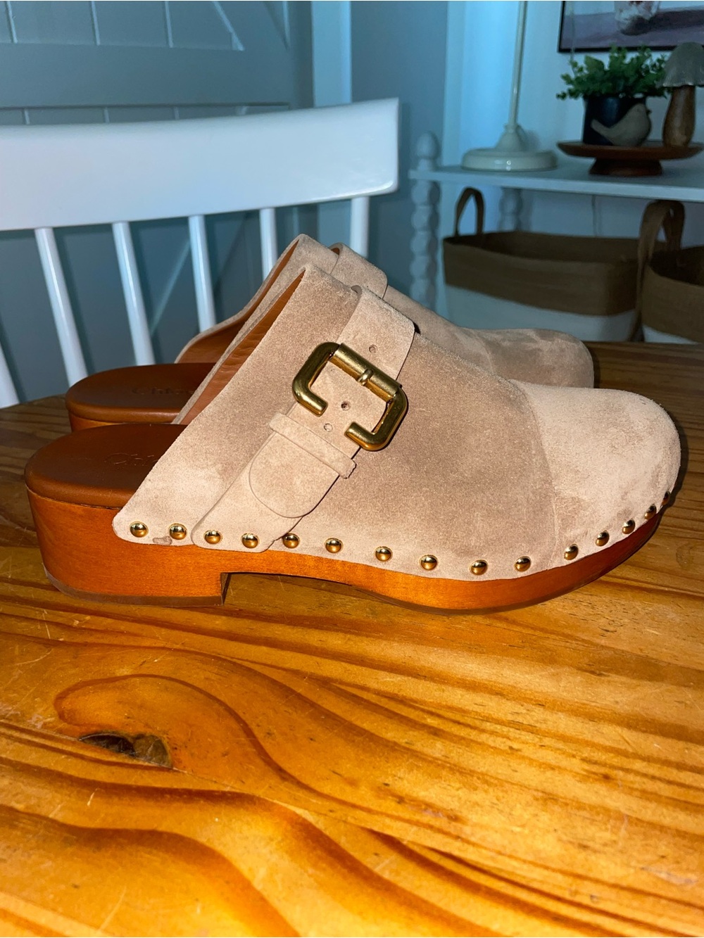 Chloé Women's Jeannette Clogs In Desert Sand Size 38/8 NWB $1,095 - Picture 3 of 10